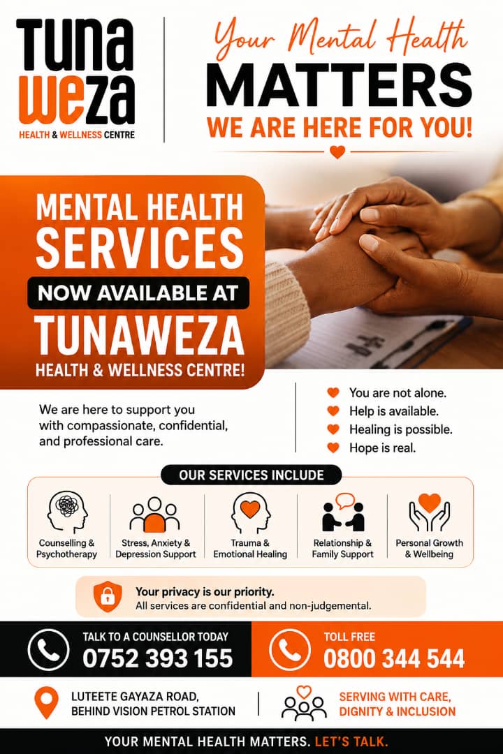 Tunaweza mental health services now available flyer